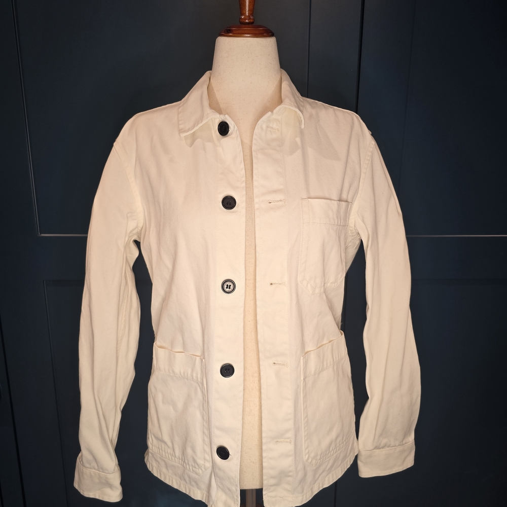 Women's Cream Button-Up Jacket